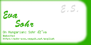 eva sohr business card